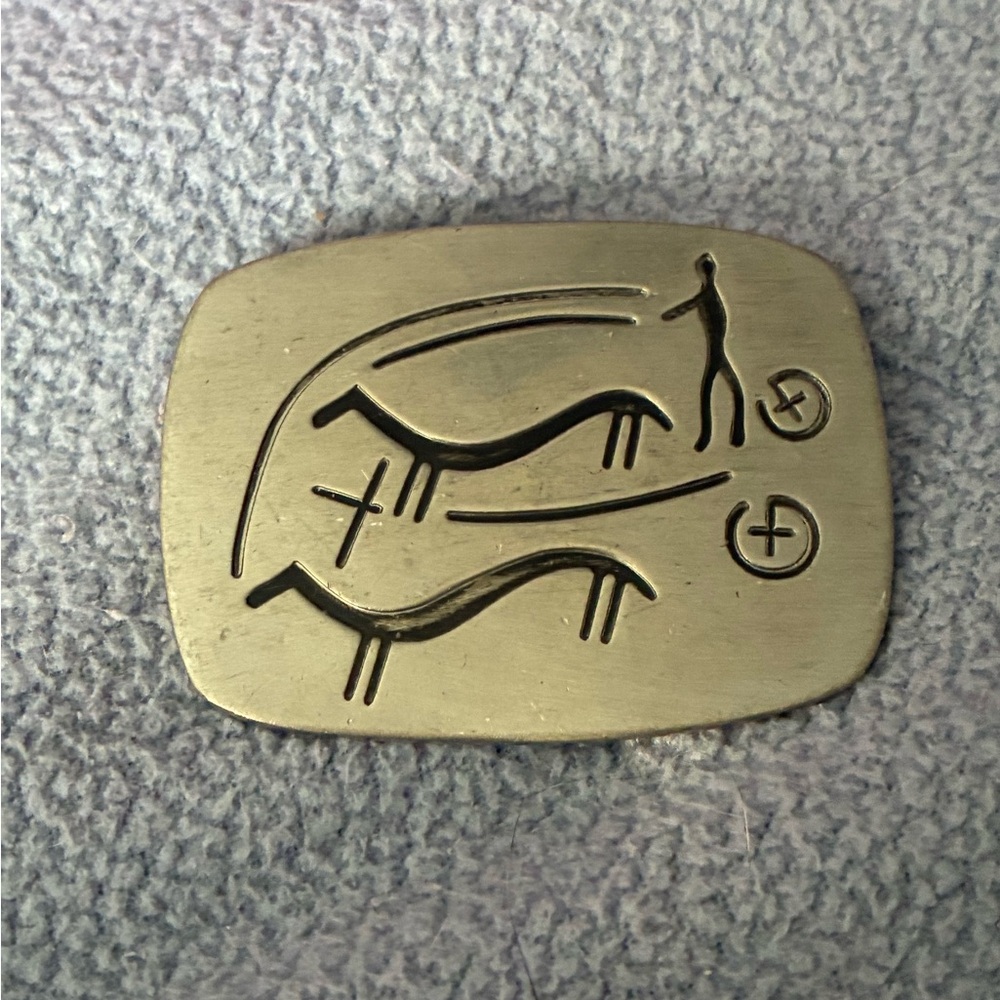 Jorgensen Jensen pewter chariot brooch